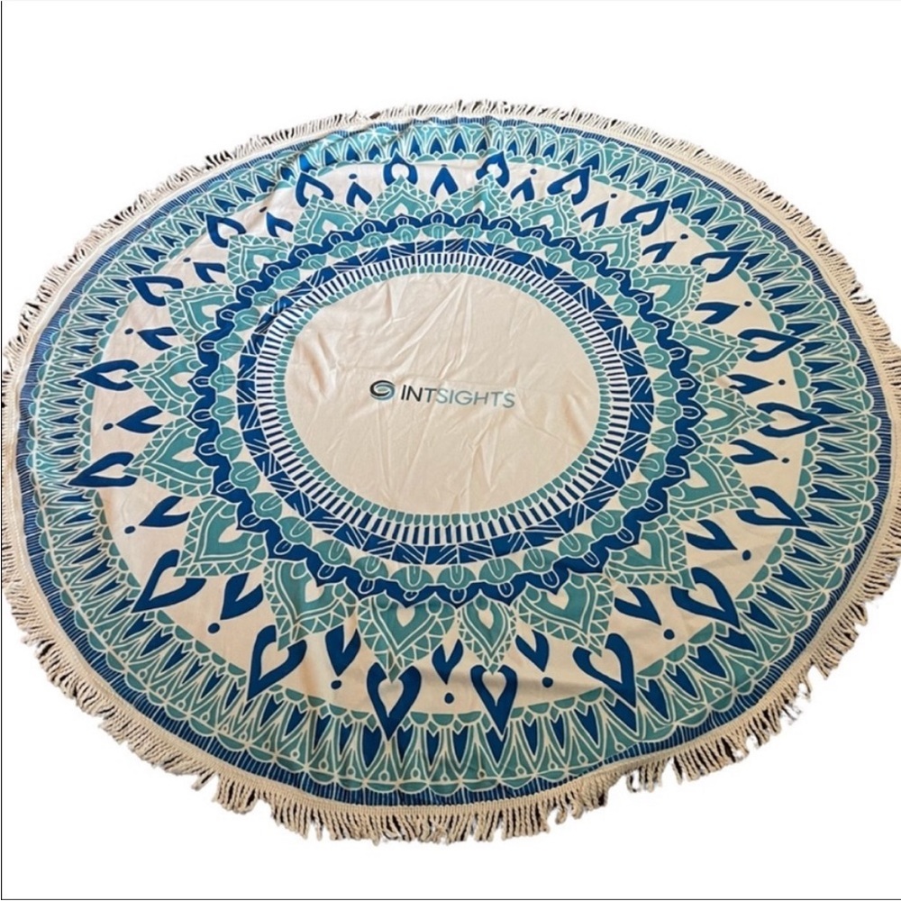 Mandala Round Fringe Towel, Paddle Racquets and Cooler